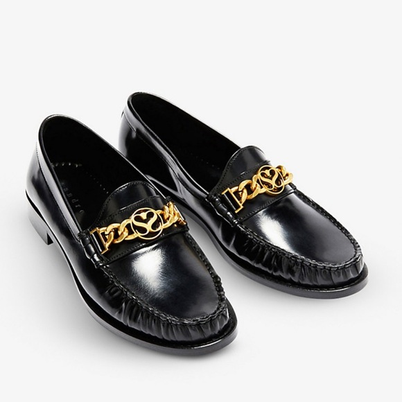 Sandro Shoes - Sandro Joane Chain Trimmed Leather Loafers
